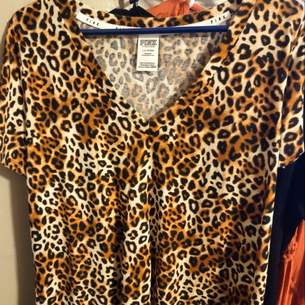 COPY - Pink, Victoria's Secret leopard print T-shirt